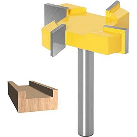 Fresa de superficie, vástago de 8 mm, brocas de fresado para limpieza de superficies, brocas de cepillado de superficies, fresa de carpintería para limpieza de superficies. (1/4)