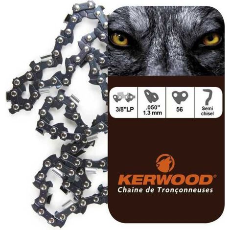 Chaine Kerwood pour PEUGEOT TRC1640 3/8"LP 1,3 mm 56 maillons (1/4)