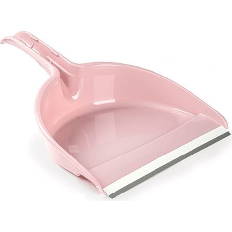 Recogedor de mano plastico con goma Rosa claro (1/4)
