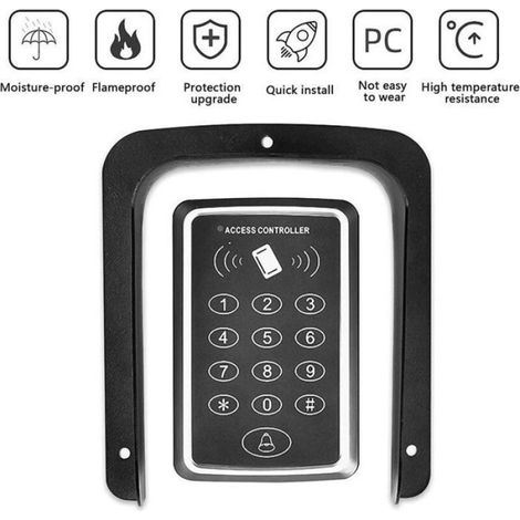 Housse pluie pour sonnette extérieure - - Universelle - ABS haute qualité - Étanche - Noir mat (1/4)