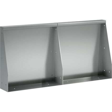 Mur de soutènement 2 pc 40 x 12 x 50 cm Acier galvanisé Argenté vidaXL