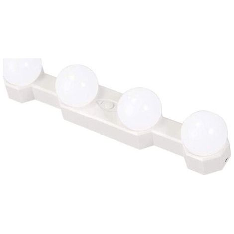 Lampe de maquillage portable sans fil à LED, style Hollywood, 4 ampoules, éclairage multifonction pour salle de bain (sans miroir) (1/5)