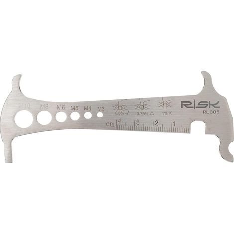 Jauge de chaîne de vélo Indicateur d'usure de chaîne Testeur de chaîne 3 en 1 Indicateur d'usure de chaîne pour vélos, (1/5)