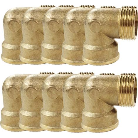 Lot de 10 Coudes Laiton Mâle/Femelle 1" (26/34) - Arcanaute (1/3)