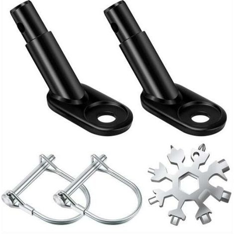 Coupleur d'attelage pour remorque de vélo coudé pour la Plupart des remorques de vélo, coupleur d'attache de remorque de vélo pour Les Chiens d'enfants, Accessoire de vélo--Ensemble 2 (1/5)