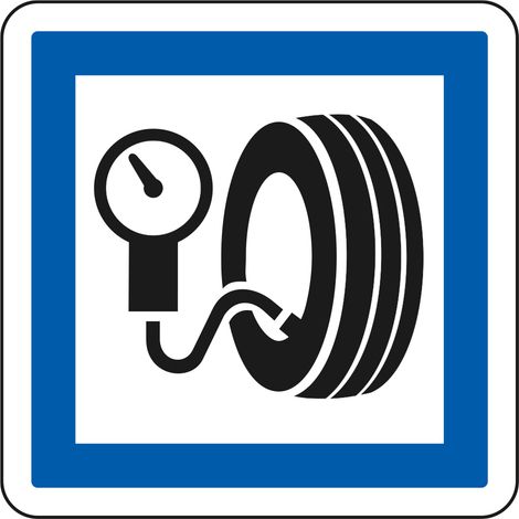 Panneau Indication CE26 – Station de gonflage (hors station-service) – Gamme ECOLIGN – Classe 1 – 350 mm (1/5)