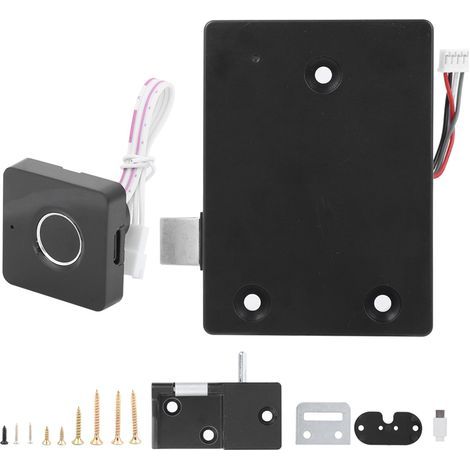 Serrure biométrique intelligente à empreintes digitales, déverrouillage rapide, chargement USB, pour armoire de rangement, casier à tiroirs (1/5)