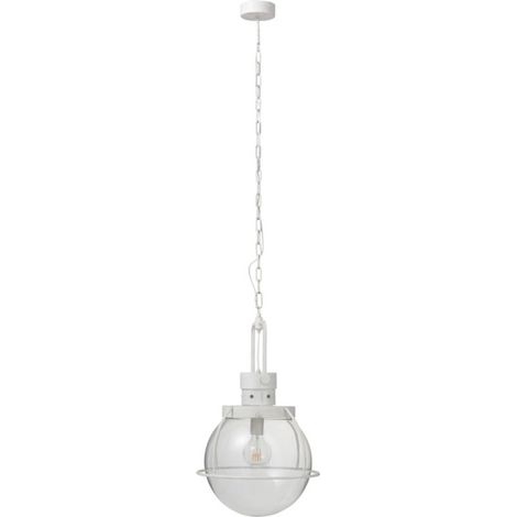 Lampe Suspension Boule "Iore" 40cm Blanc (1/2)