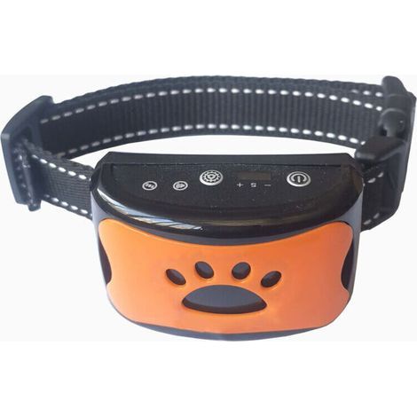 Collier anti-aboiement 3-en-1 pour chien – Orange, sans cruauté, sûr et inoffensif, formation efficace contre les aboiements excessifs (1/5)