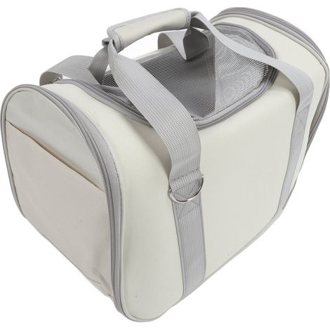 Sac de transport pour animaux de compagnie respirant, grande capacité, en tissu Oxford, bandoulière unique, idéal pour les voyages en extérieur avec un chat. (1/5)