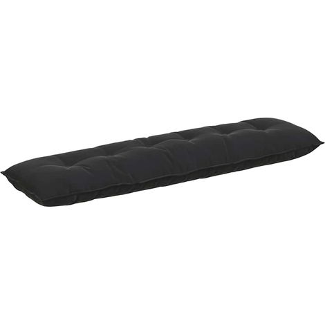 Back Pillow Black 180 x 50 cm Corduroy Fabric vidaXL