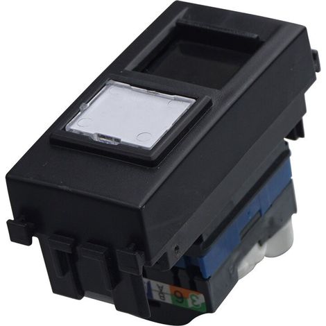 ETTROIT Modulo presa dati RJ45 CAT6 connettore di rete compatibile Vimar Arke colore nero, VA2356 (1/3)