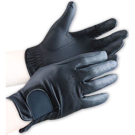 XS, BLU: Guanti per equitazione modello Special da Donna in ecopelle