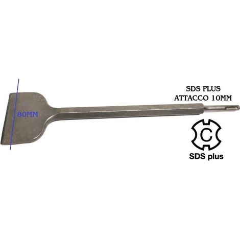 SDS PLUS SCALPELLO A SPATOLA 80 X 350mm x martello demolitore