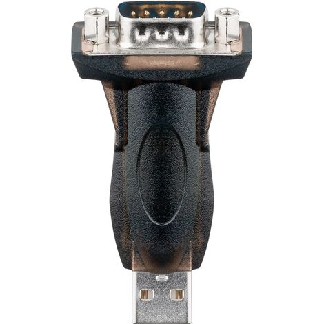 USB-auf-seriell-Adapter, transparent, USB-2.0-Stecker (Typ A) D-SUB/RS-232-Stecker (9-polig). (1/3)