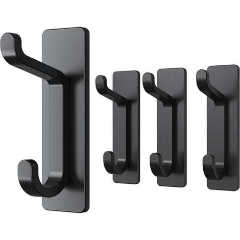 Selbstklebende Wandhaken, Handtuchhalter für Bad und Küche, selbstklebende Garderobenständer, Wandaccessoires (1/4)