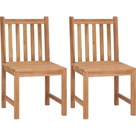 Sedie da Giardino 2 pz in Legno Massello di Teak vidaXL (1/5)