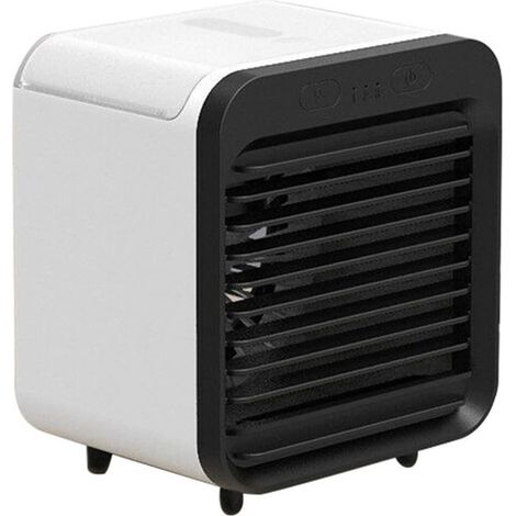 Mini ventilador USB blanco con 3 velocidades, función de refrigeración y humidificador portátil para el hogar y la oficina - KZQ (1/4)