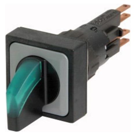 Commutateur rotatif lumineux 3 positions vert à accrochage EATON Q25LWK3R-GN (1/5)