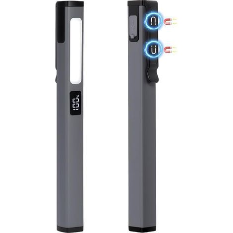 Lampada da lavoro, luce a penna LED ricaricabile, lampada da lavoro COB con magnete, 6 modalità e indicatore della batteria, lampada tascabile da officina, per campeggio, emergenze, officina (1/5)