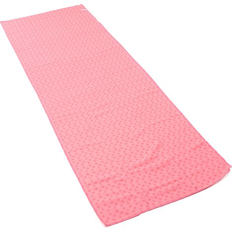 Serviette de yoga en microfibre douce, antidérapante et absorbante, idéale pour les cours de Pilates et autres exercices physiques (rose). (1/5)