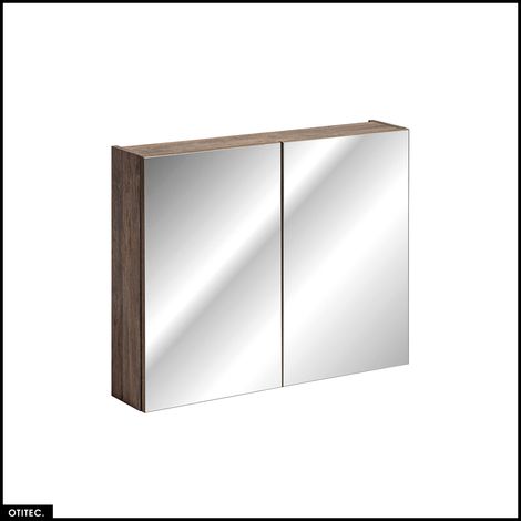 Meuble miroir - 80 cm - 2 portes - BOLD OAK (1/5)