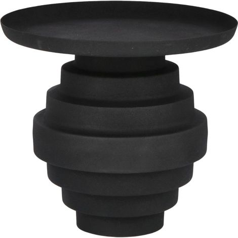 Table basse 40x40x35 cm en acier noir - GREZZO (1/4)