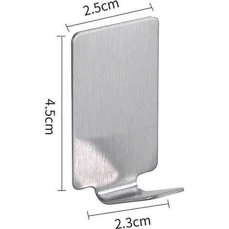1pices Crochet Adhsif, Crochets Largesen Acier Inoxydable Support Mural Adhsif 3m Pour Peignoir, Manteau, Serviette, Cls, Sacs, Maison, Cuisine, (1/5)