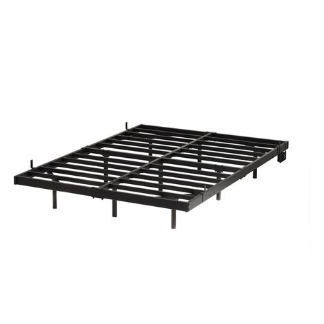 Schwebender Metall-Bettrahmen 140 x 190 cm mit LED und Ladestation, schwarz MODENUIT (1/4)
