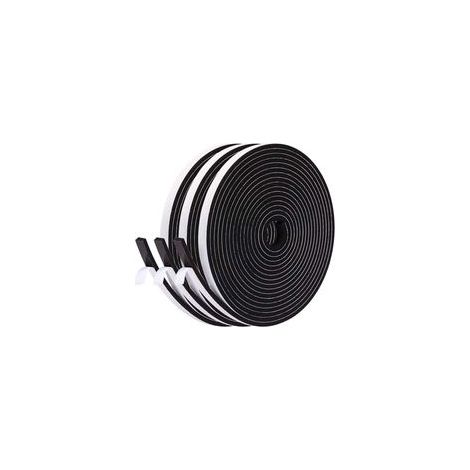 Joint Adhésif en Mousse 6x3mm 15m Noir, Joint Porte Fenêtre Caoutchouc Antioxydant, Isolant Phonique Coupe-Vent Anti-Froissement Meubles (1/4)