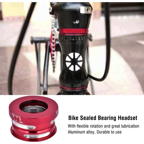 Jeu de direction MEIJUN 44 mm pour vélo, à roulements étanches internes, finition électroplaquée (rouge) (1/5)