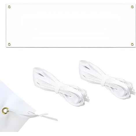 Blank 50 x 300 cm Polyester Banner, Paintable, Custom Design with Eyelets for Graduation Poster and Event Decoration (1/5)