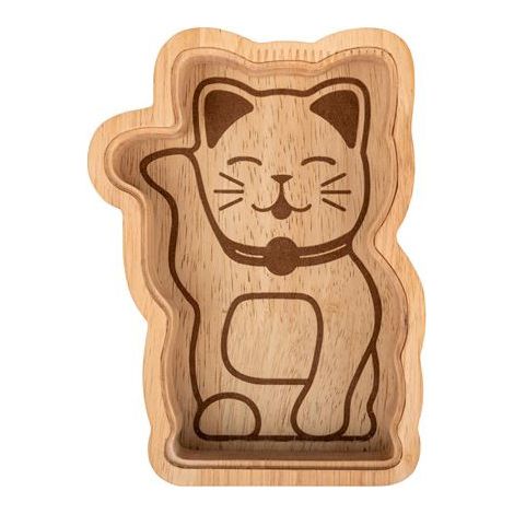Tirelire Kikkerland Chat chinois Bois