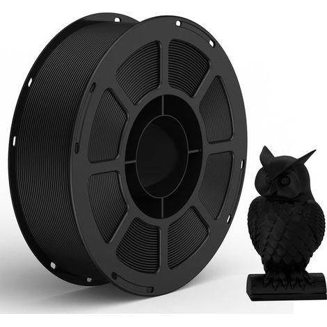 PETG Filament 1,75 mm Schwarz 1 kg Sehr starkes PETG 3D Druckerfilament mit einer Maßgenauigkeit von +/ 0,02 mm, 1 kg Spule, für die meisten FDM (1/2)