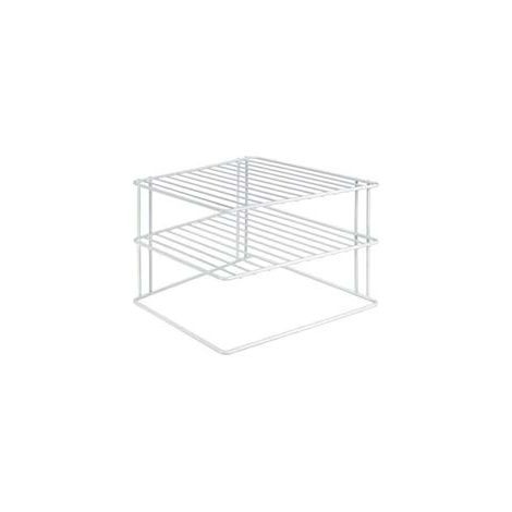 MENSOLA BAGNO CUCINA ANGOLARE A 2 PIANI SILOS- - cm.25x25x19 - 1 pezzi METALTEX