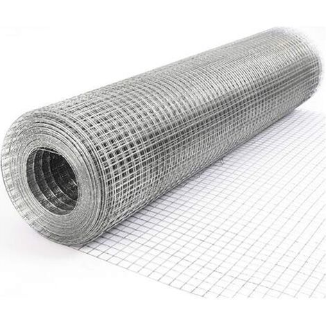 Welded Mesh Wire, Fence, 15M Galvanised Steel Garden Netting, 1”x1 hole Livestock Fencing Roll for Chickens, Rabbits, Dogs, Window Guards Vegetable Protection for Indoor or Outdoor (3 x 49FT) (1/5)