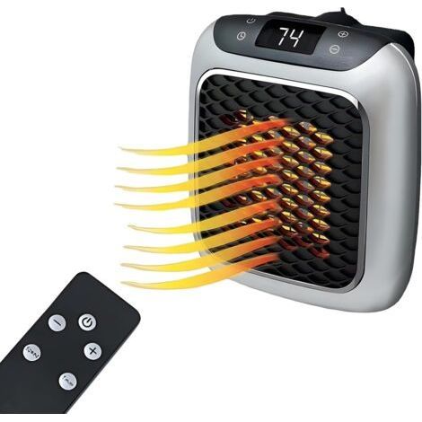 PA Chauffage soufflant électrique 800W – Télécommande sans fil – Affichage numérique LCD – Protection contre la surchauffe – Pour espaces confinés (1/4)