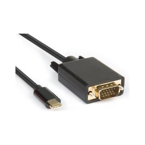 Hamlet XVAUC-VGA20 adaptador de cable de vídeo 2 m USB Tipo C VGA (D-Sub) Negro (1/4)