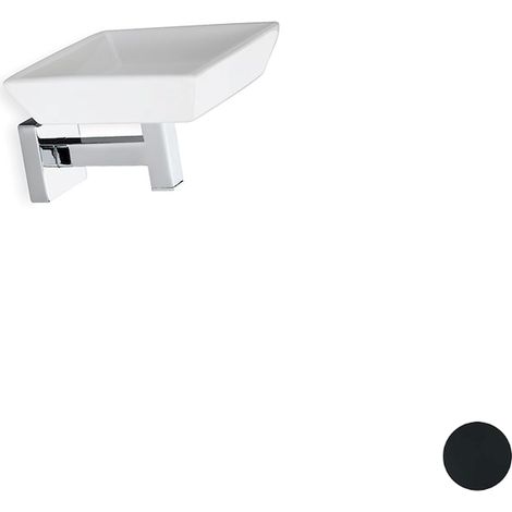 STILHAUS Urania portasapone ceramica nero codice prod: 000U0923