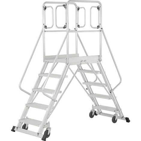 Piattaforma mobile 2x7 gradini - Altezza mass. lavoro 3.70m - 638907-MC2P