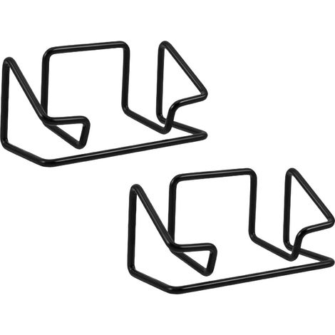 2er-Pack Visitenkarten für Büro, minimalistisches Design, Stevig Ijzer, Visitenkarten, Präsentationsständer, Kantoor-Desktop-Karten-Organizer, Business-Rack für Displays (schwarz)