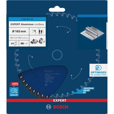 Bosch EXPERT Kreissägeblatt Aluminium, 165x20 mm, Z54