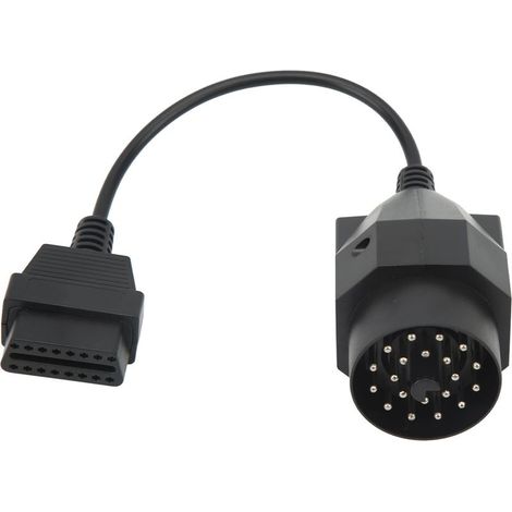 Jeffergarden Cble adaptateur OBD II 20 broches vers connecteur OBD2, cble rond pour outil de Scanner de Diagnostic (1/4)