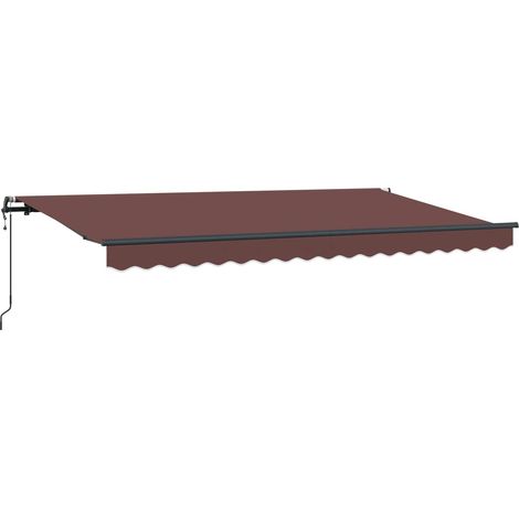 Maison Exclusive - Tenda Retrattile Marrone 400 x 200 cm Tessuto (1/4)