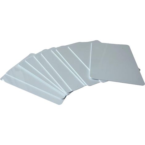 Lot de 10 cartes RFID 13,56 MHz ISO14443A en plastique blanc pour contrôle d'accès