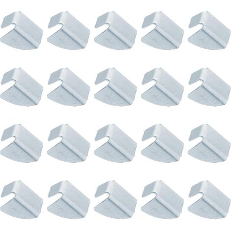 Clips D'Étagère En Métal Support De Clips D'Étagère Pour Armoires De Bureau Et Bibliothèques Pour Bois Contreplaqué Panneaux De Particules Et Tôle 20 Pièces 0.83 X 0.59 X 0.51 in (1/5)