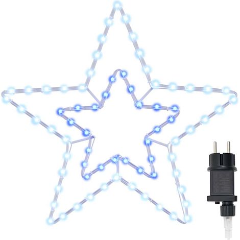 Estrella de Navidad con 72 LED Frío 51,5 x 50 x 0,65 cm Hierro vidaXL