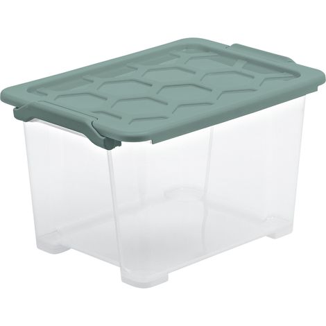 Rotho Aufbewahrungsbox Evo Safe mit Deckel 39,3 x 28,3 cm 15 L transparent Boxen (1/2)