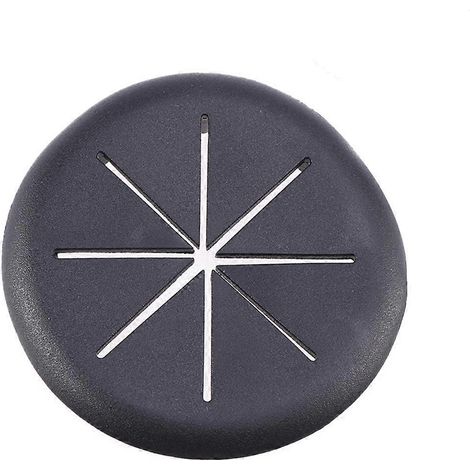 Lot de 5 passe-câbles flexibles pour bureau d'ordinateur, gestion des câbles (noir)-5.50X5.50X1.00CM-Black (1/3)