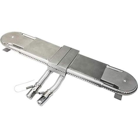 Barbecue en Acier Inoxydable Grill Oblong Tube brûleur Pièces de Rechange Réglable Universel Barbecue Grill Oblong Tube Brûleur (Ajuster de 38CM à 56CM)